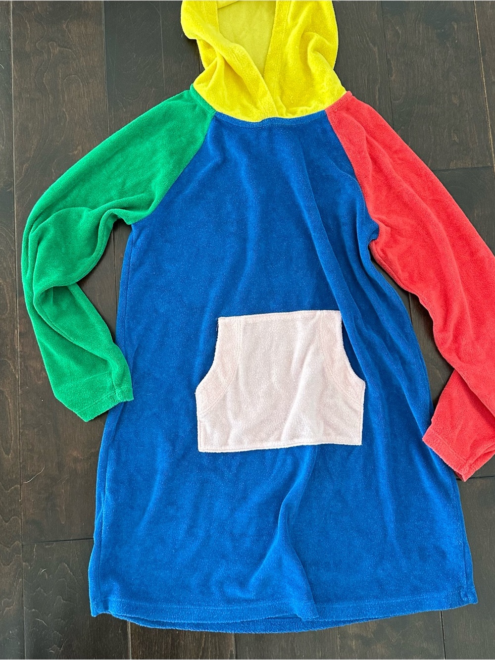 Hanna Andersson Colorblock Hooded swim Terry Tunic - Blue, Green, Red, Yellow